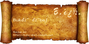 Bukó Ábel névjegykártya