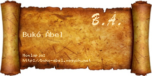 Bukó Ábel névjegykártya