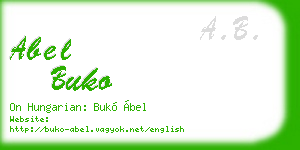 abel buko business card