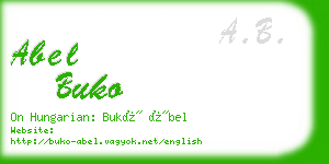 abel buko business card
